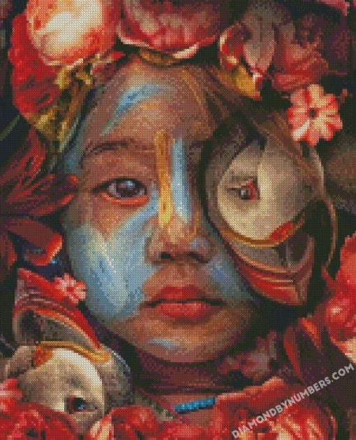 Asian Boy Face Art Diamond Paintings