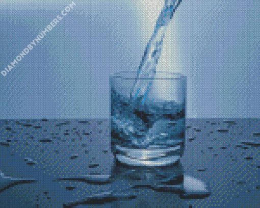 Fluid Pouring in Pint Glass diamond paintings