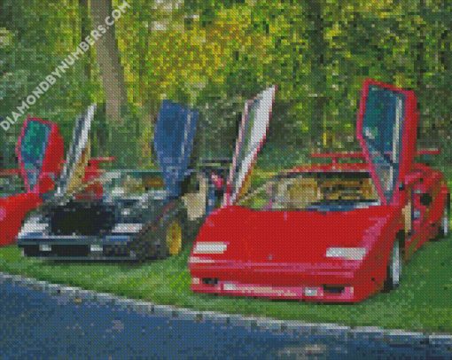 Lamborghini Countach diamond painting