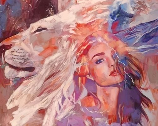 Leo woman two in one adult paint by numbers