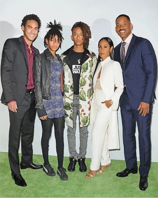 Will Smith with Family adult paint by number