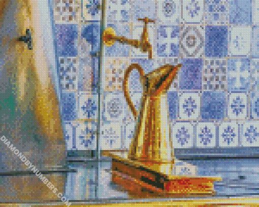 claude monet copper kitchen diamond painting