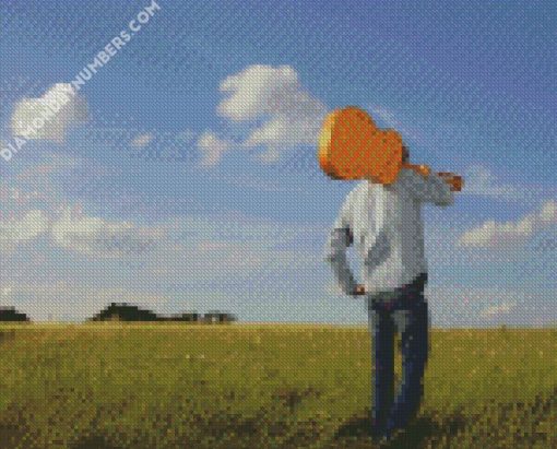guitarist blue sky diamond paintings