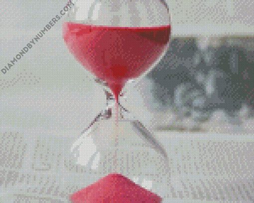 hourglass glass sand time diamond paintings