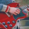 person playing electric guitar diamond paintings