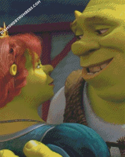 shrek fiona love diamond paintings