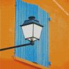 Aesthetic blue window diamond painting