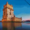 Belem Tower Lisbon Portugal diamond painting