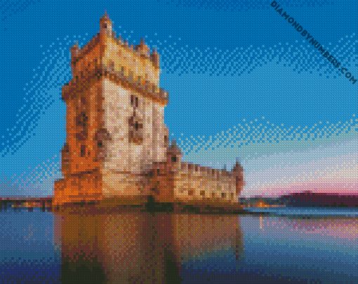 Belem Tower Lisbon Portugal diamond painting