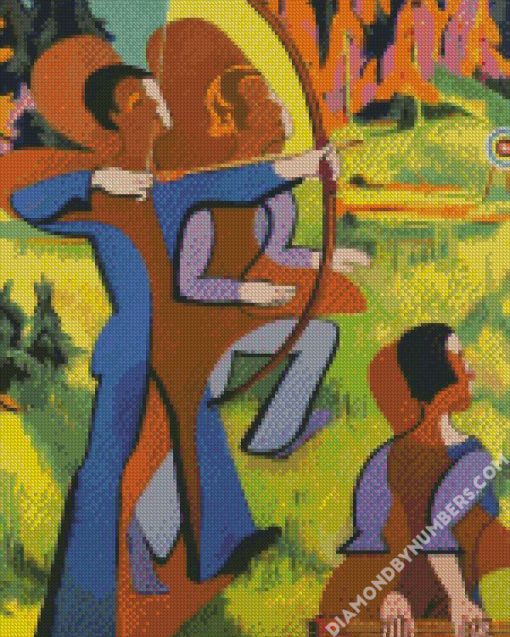 Ernst Ludwig Kirchner Archers diamond paintingErnst Ludwig Kirchner Archers diamond paintings