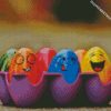 Funny Cool Colorful Eggs Art Diamond Painting
