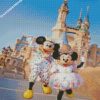 Happy Mickey and minnie mouse diamond painting
