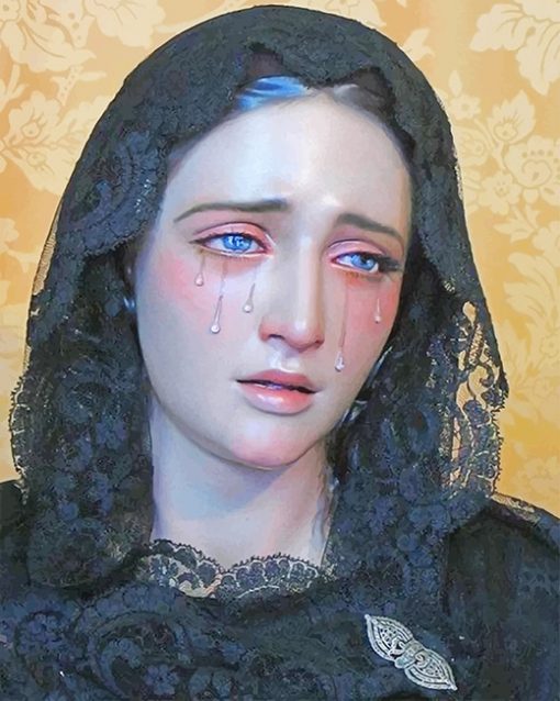 Lady Of Our Sorrows Statue paint by numbers