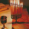 Menorah with book diamond paintings