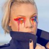 Pink Colorful Splash Eyes adult paint by numbers