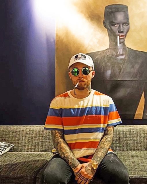 Tattooed Mac Miller paint by number