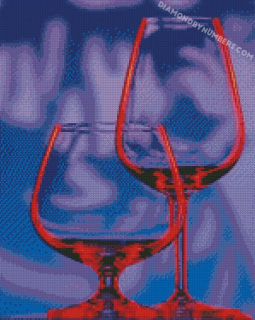 Wine glass diamond painting