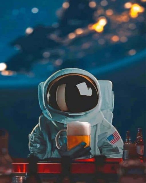 Astronaut In Space paint by numbers