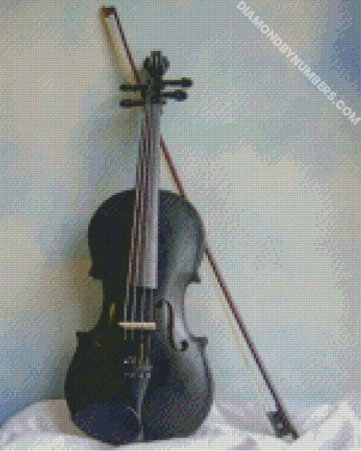 beautiful black violin diamond paintings