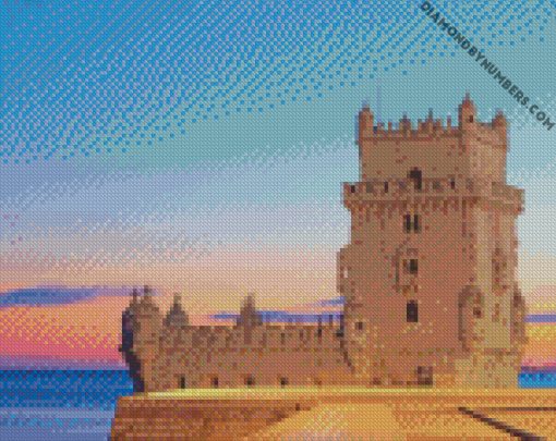 belem tower Sunset Diamond paintings