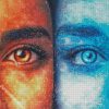 blue and orange eyes diamond paintings