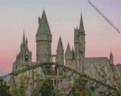 hogwarts castle wizards diamond painting