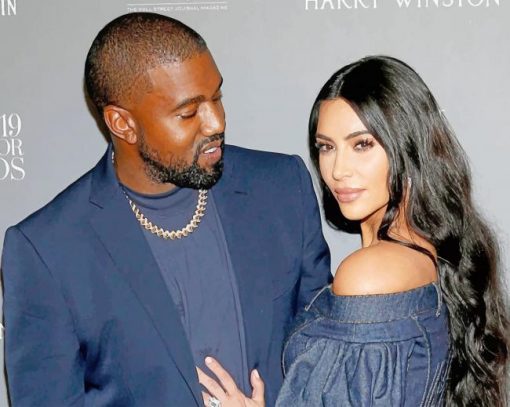 Kanye West and His Wife paint by numbers