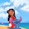 Lilo And Stitch Enjoying Their Summer Paint by numbers