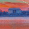lincoln memorial sunset washington diamond paintings