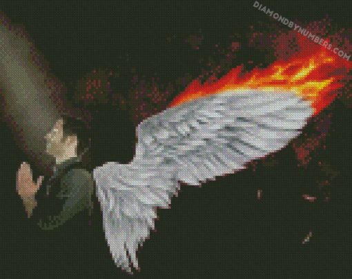 lucifer burning wings diamond painting