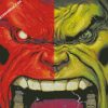 red and green hulk face diamond paintings