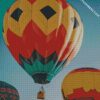 Colorful Hot Air Balloons In The Sky Diamond Painting