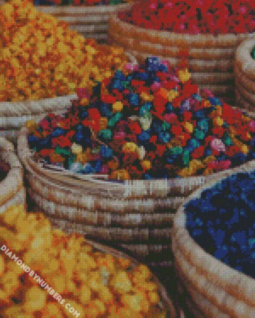 Colorful Moroccan Spices Diamond Painting