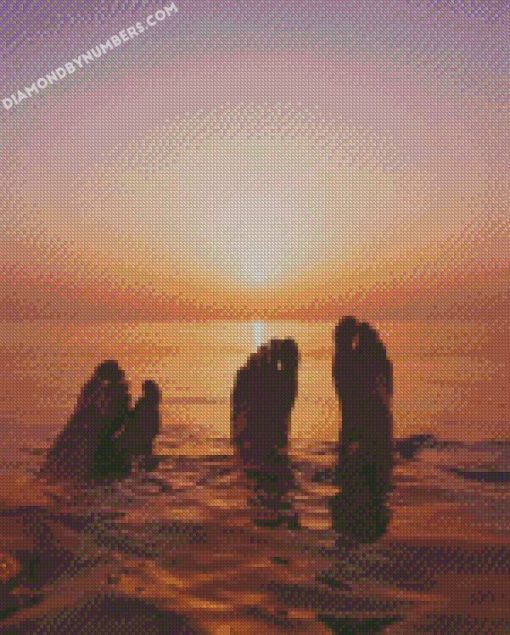 Holiday Feet Sunset diamond painting