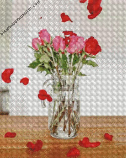 fresh flowers bucket diamond painting