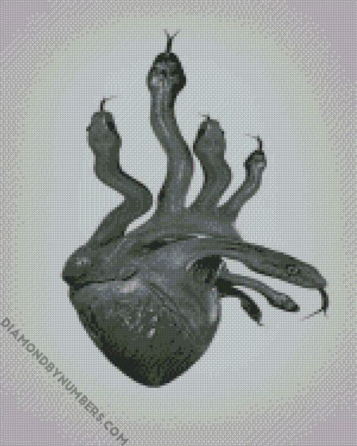 heart snakes diamond painting