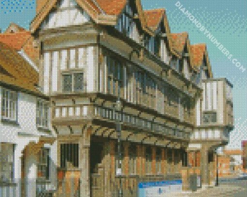 tudor house and garden diamond painting