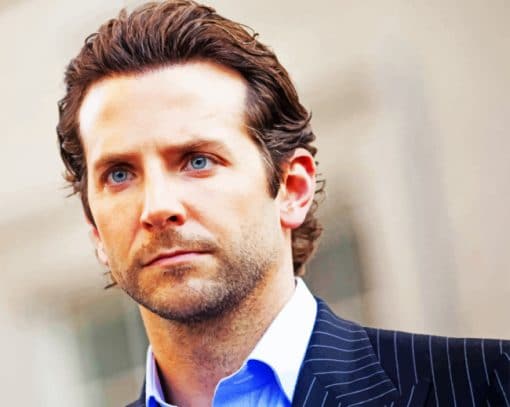 Actor Bradley Cooper paint by numbers