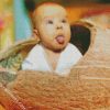 Baby In Coconut diamond paintings