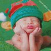 Baby With Elf Beanie diamond paintings