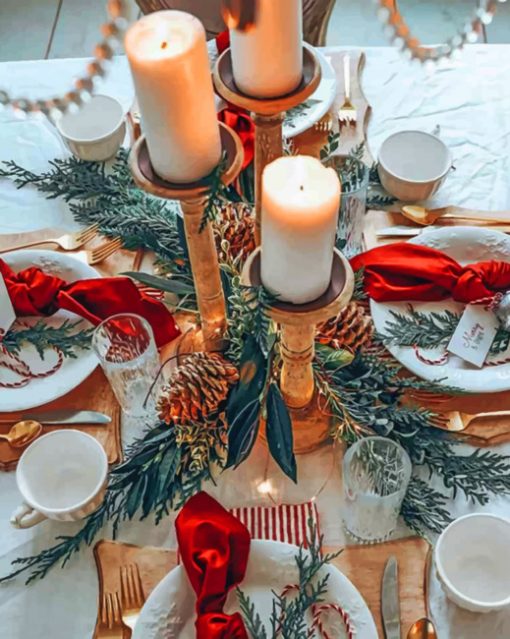 Christmas Table Decoration paint by numbers