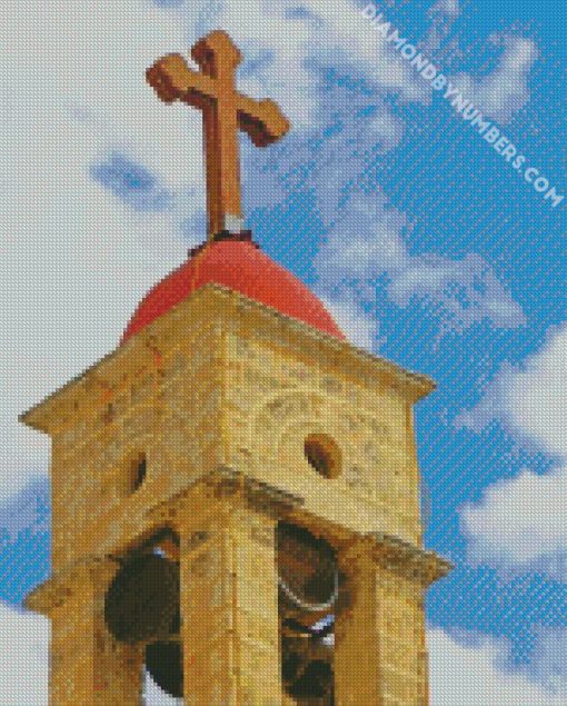 Church Cross Under Cloudy Sky diamond paintings