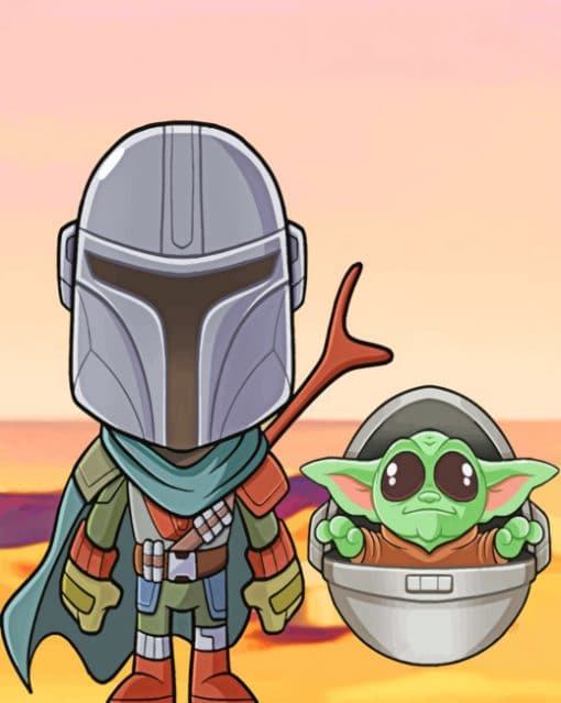 Mandalorian Baby Yoda paint by numbers