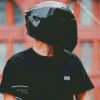Motorcyclist Bike Helmet diamond painting
