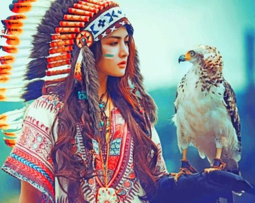 Native American Woman Paint By Numbers