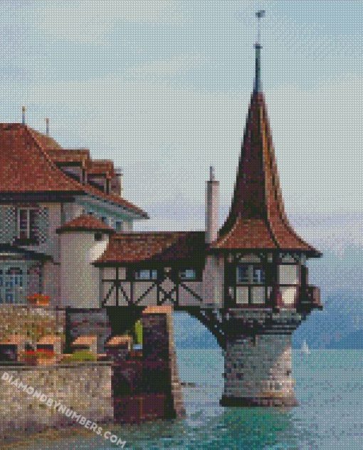 Oberhofen Castle switzerland diamond paintings