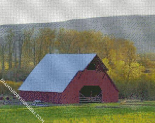 Old Barn On Farmlands diamond painting