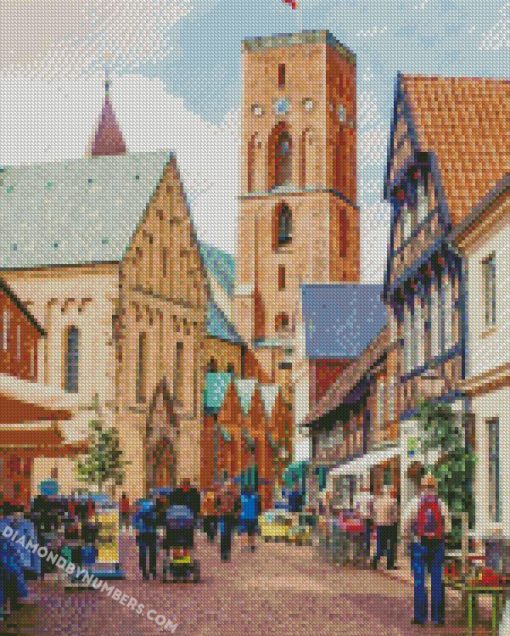 Ribe Cathedral denmark diamond painting