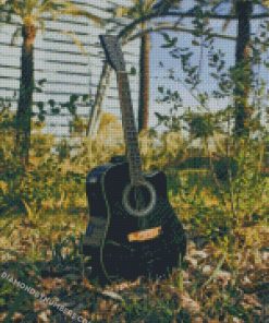Simple Black Guitar diamond paintings