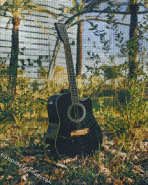 Simple Black Guitar diamond paintings